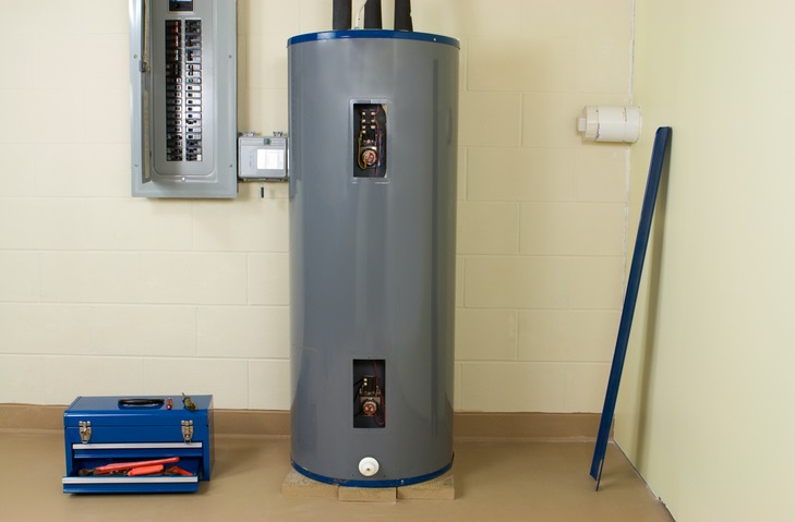 Water heater inside a building